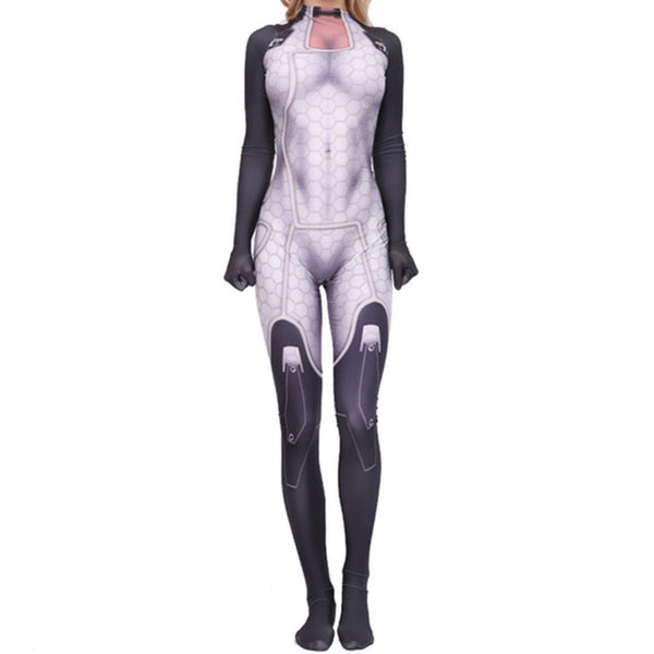 Halloween Adults Female Mirandada Lawsonon Mass a Effect Cosplay Costumes Superhero Zentai Suit Bodysuit Kids Party Jumpsuits