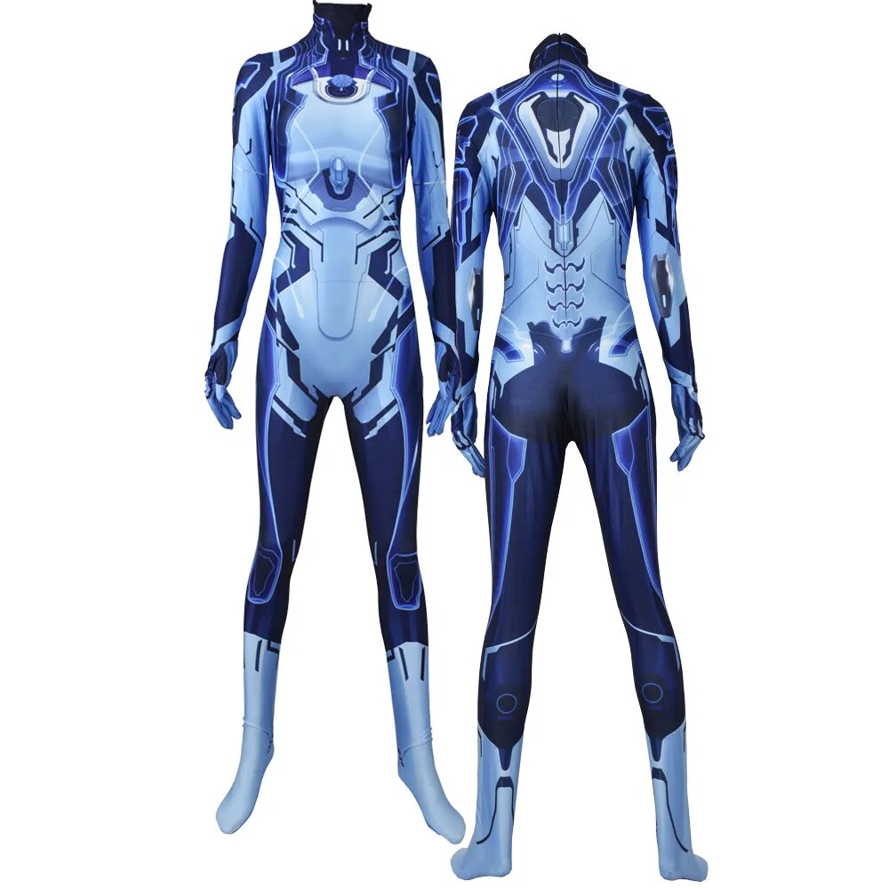 Female Adults Kids Halo Cortana Cosplay Costume Woman Girls Zentai Bod ...