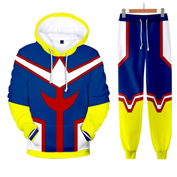 Anime Suit My Hero Academia Cosplay Bakugou Katsuki Hoodie Trousers 2022 New Autumn Winter Long Sleeve 3D Athletic Wear Suits