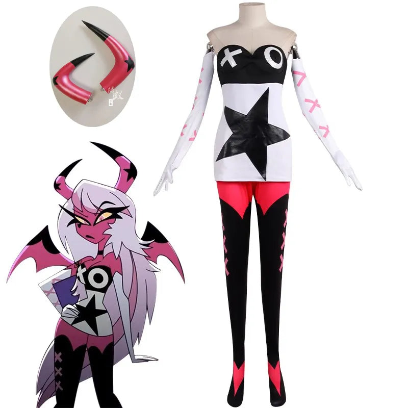 New Hazbin Cosplay Hotel Helluva Boss Verosika Mayday Cosplay Costume ...