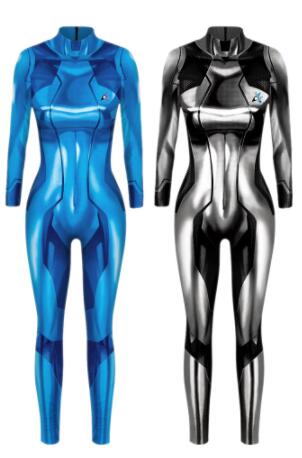 Black Samusus Aranan Metroidid Zero Suit Cosplay Costume Lycra Spandex 3D Print Game Zentai Catsuit Samus Bodysuit