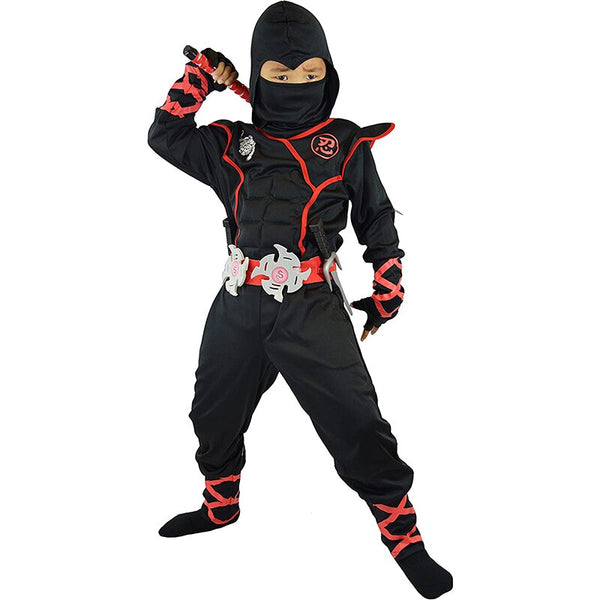 Unisex Child Ninjas Deluxe Costume for Kids Role Play Themed Party Halloween Fancy Dress-up