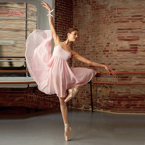 Frauen kleiden lyrisches Kleid Ballerina-Ballettkleider für Frauen-Ballett-Ballettröckchen-zeitgenössisches Kleid-Erwachsener Berufschiffon-Tanz dre