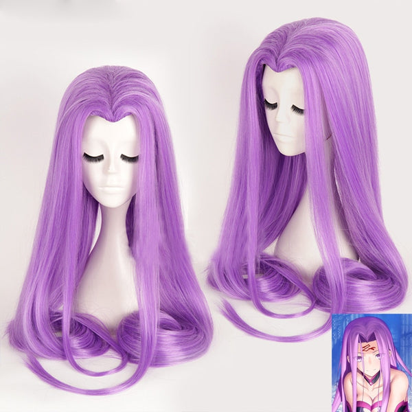 Fatete stay one night Riderer Servantnt Medusasa Cosplay Wigs Long Beauty 120cm Synthetic Hair +Wig Cap