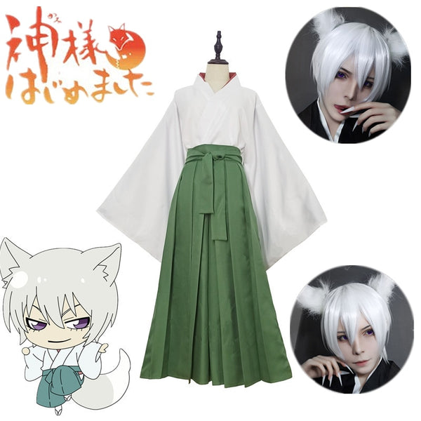 Kamisamama Kiss Hajimemashitata Love Mizukiki Cosplay Costume Kimono Halloween Unisex Costumes cosplay wigs