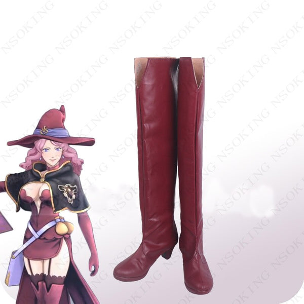 New Black C Clover Vanessa Enoteea cosplay shoes Anime Boots Tailor-Made