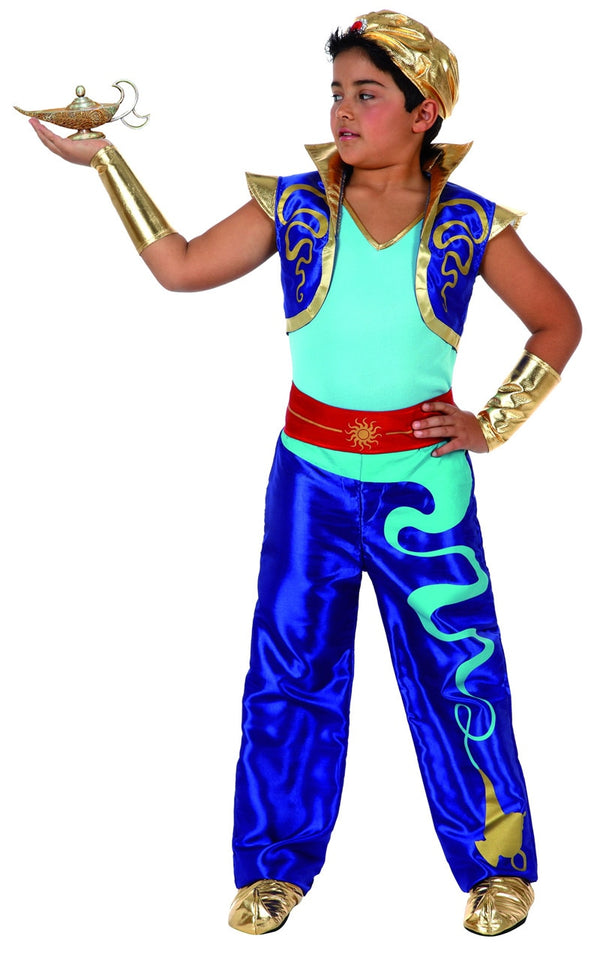 Carnival Cosplay Kid Costume Party Clothing for kids Aladdin costumes superhero blue color