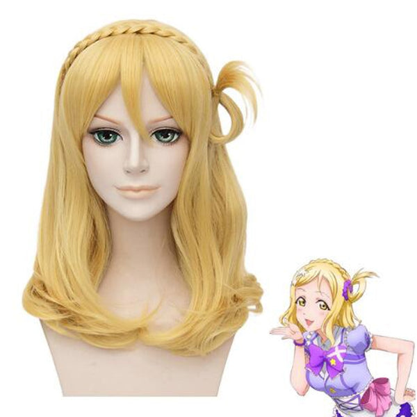 Anime Love a Live Sunshine Mariri Oharara Wig Love a Live Aqoursrs Women Synthetic Hair Halloween Party Cosplay Costume Wigs + Wig Cap