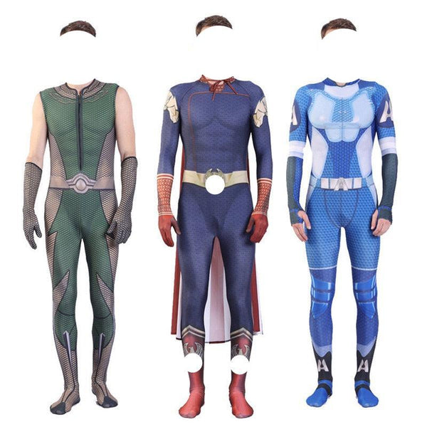 The Boys Cosplay 3D Spandex Zentai Costume Suit Adult Kid The Seven a Homelanderer A Train The Deep Starlightht Bodysuit Costume