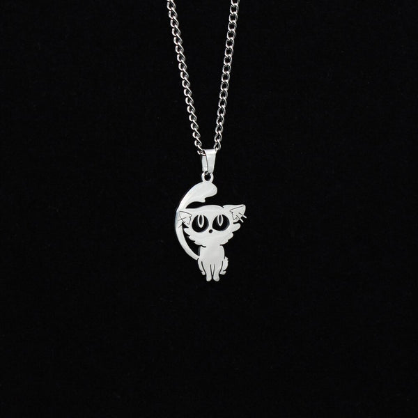 Anime Suzume no Tojimari Sadaijin Daijin White Kitty Necklace Cosplay Unisex Pendant Choker Jewelry Prop Gift