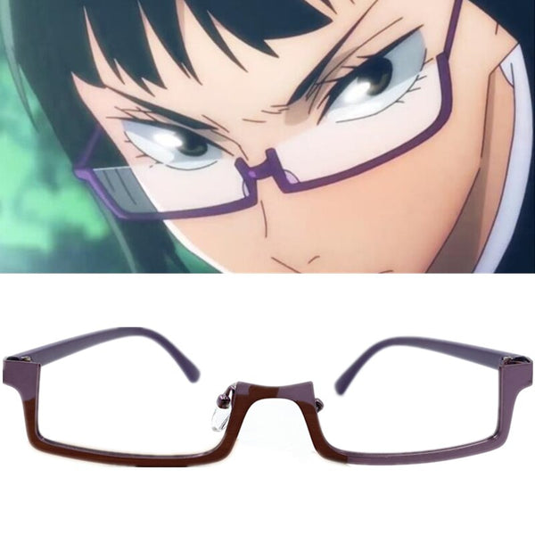 Anime Jujutsu cos Kaisen Eyewear Maki Zenin Cosplay Purple Half Frame Glasses Eyeglasses Women Men Accessories Prop