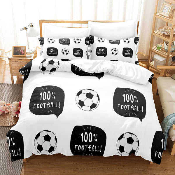 3D Printed Football Comforter Cover Set American Soccer Bedding Set Sports Games Quilt Cover for Boys Girl,Twin Full Queen King