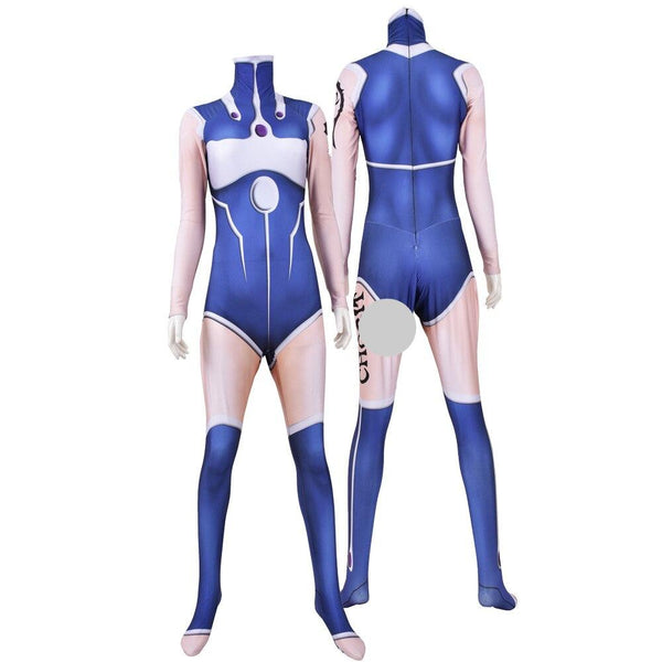 Adults Kids Chobitsts 02 Cosplay Costume Girls Woman Female Catsuits Blue Zentai Superhero Halloween Bodysuit