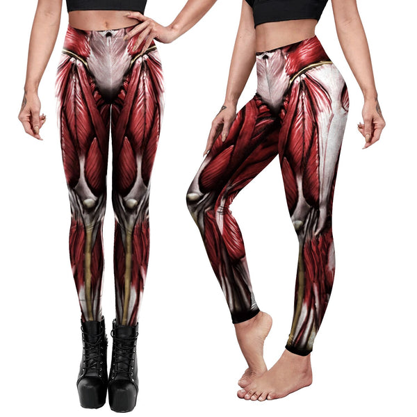 Leggings for Women Elastic Leggins 3D Digital Printing Fitness Female Sport Push Up Outfits High Waist Pants