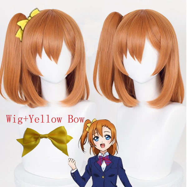 Anime Love a Live Honokaka Kousakaka Wig Love a Live！Heat Resistant Synthetic Hair Costume Wigs + Wig Cap