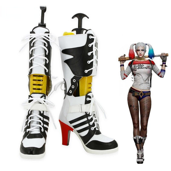 Kostüm Requisiten Erwachsene Cosplay Stiefel Joker Davidsion Zubehör Schuhe Stiefel für Mädchen Frauen Halloween