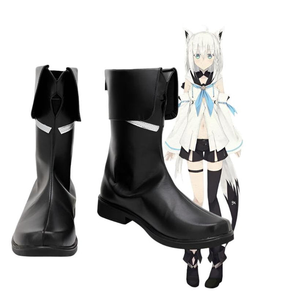 VTubers Hololives Shirakami F Fubuki Cosplay Boots PU Shoes Halloween Cosplay Prop Custom Made