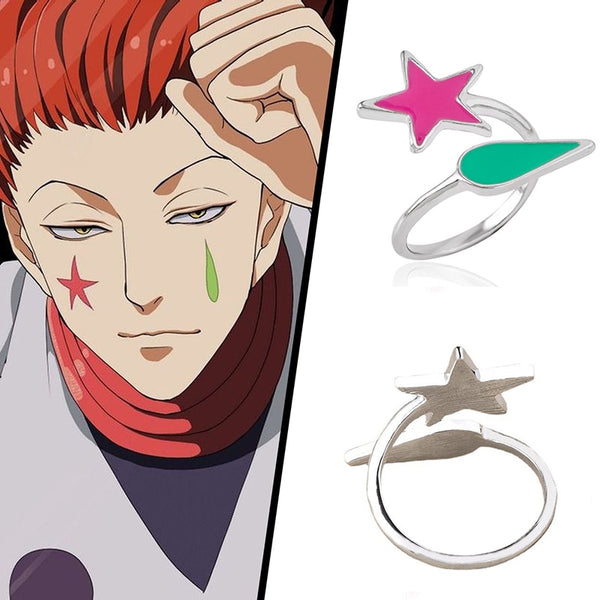 Anime ×HUNTERs Ring Hisokaka Cosplay Adjustable Opening Unisex Rings Jewelry Prop Accessories Gift