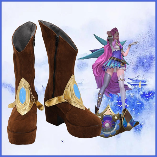 LOL Seraphine Cosplay Stiefel Schuhe Halloween Cosplay Prop nach Maß