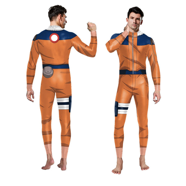 Anime Printing Fancy Outfit Long Sleeve Cosplay Adult Costume Catsuits Muscle Mens Bodysuit Tight Zentai Jumpsuit