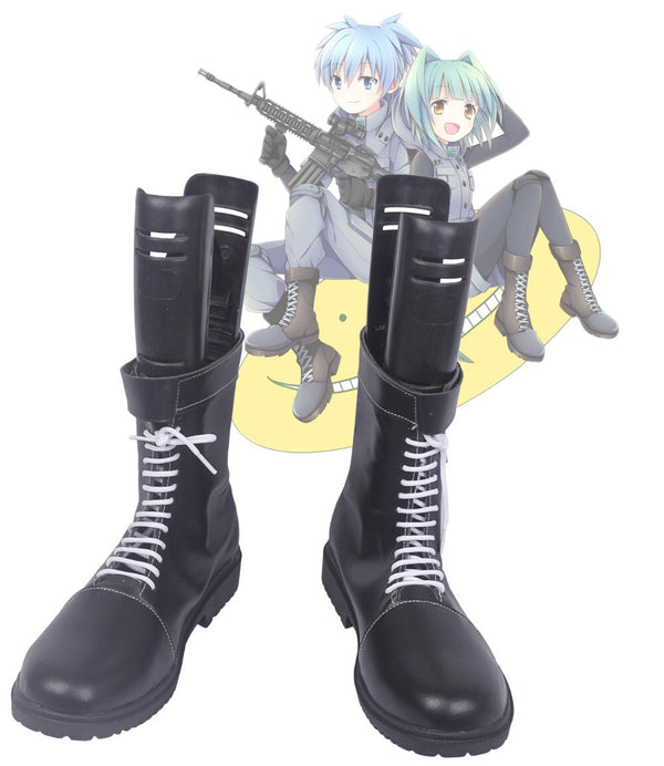 Assassinationon Classroomom Shiotata Nagisasa Cosplay Boots Shoes Black Custom Made