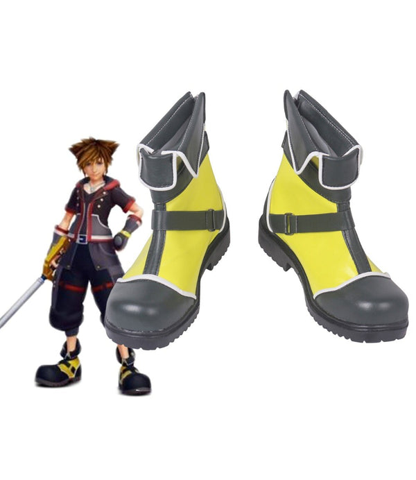 Kingdom my Hearts Sorara Yellow Cosplay Boots Shoes Custom Made