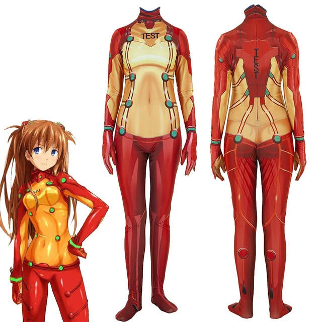 Anime Asuka Ly Soryu Rei Ayanami Costume Asuka Jumpsuits Zentai Suit Suit  Adults Kids _ai