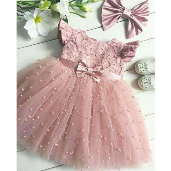 2-7 Jahre Kleinkind Kind Mädchen Prinzessin Kleid Spitze Tüll Hochzeit Geburtstag Party Tutu Kleid Festzug Kinderkleidung Kinderkostüme