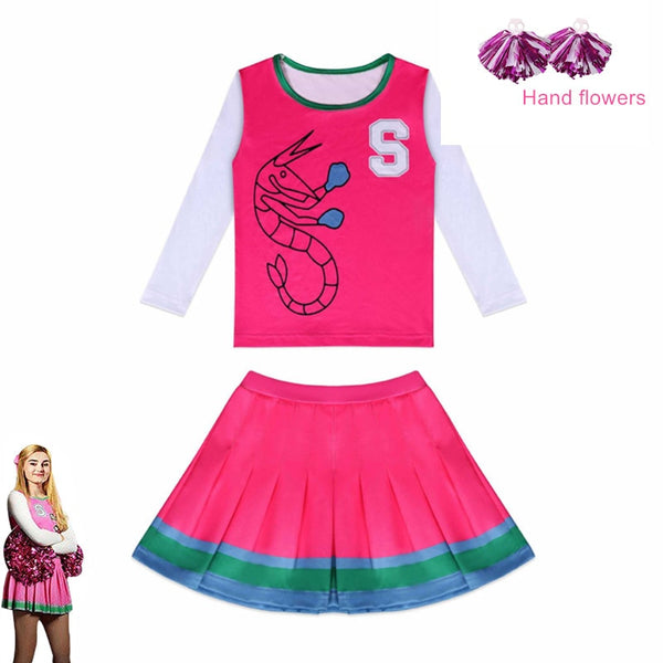 2020 Halloween Cheerleader Kostüm Cosplay Mädchen Addison Outfits Ausgefallenes Kleidungsset für Zombies Cheer Camp 2-teiliges Kostüm