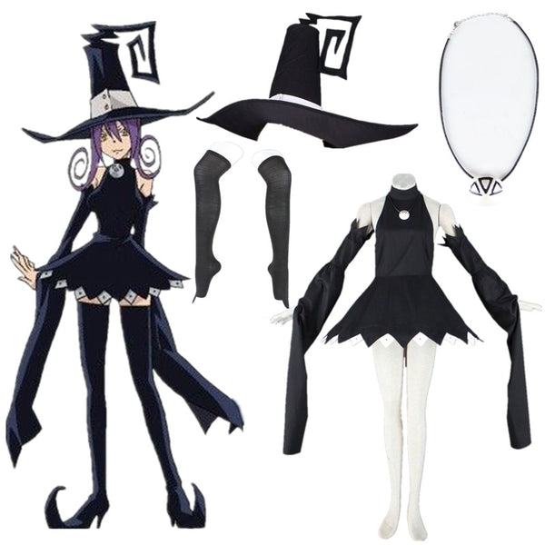 Anime cosplay Soul E Eater Blair Cosplay Black dress cosplay Costume Halloween