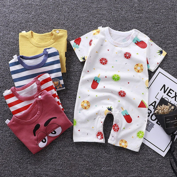 2020 Neugeborenes Baby Kleidung aus reiner Baumwolle Sommer Strampler Kinder Baby Mädchen Overall Kleinkind Kostüm für Jungen Strampler