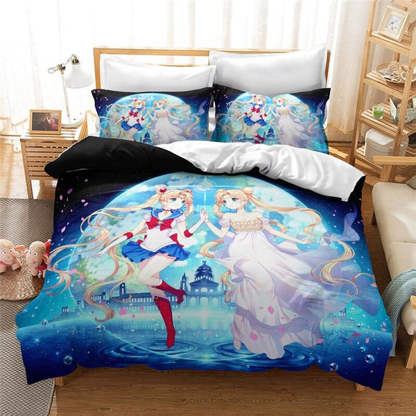 3D Duvet Cover Set Cartoon Soft Anime Comforter Cover Set Twin Full Queen King Size Bedding Set for Kids Young Girl