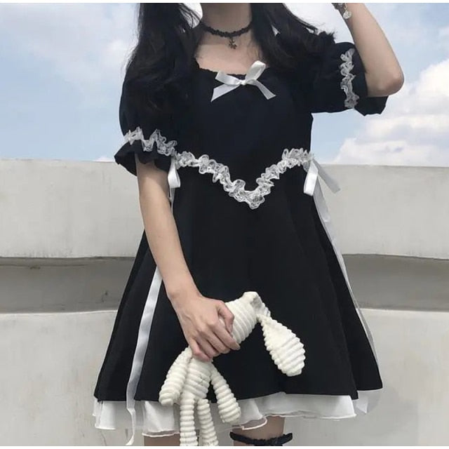 Women's Gothic Lolita Dress Goth Punk Gothic Harajuku Mall Goth Style –