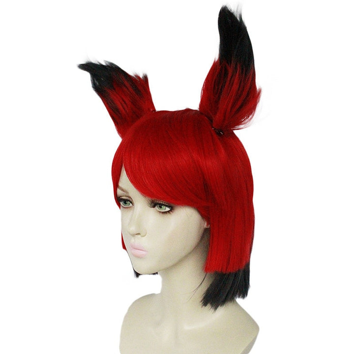 Anime Hazbin Hotel Alastor Wig With Ear Cosplay Costume Heat Resistant ...