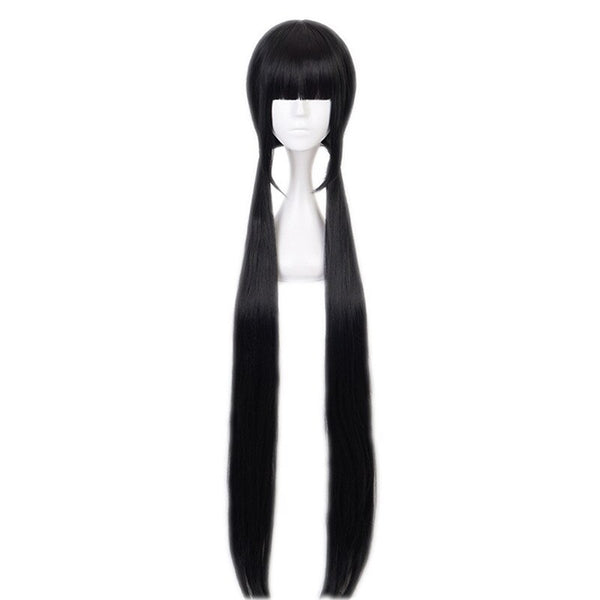 Anime Danganronpapa V3 a Killings Harmonyny Harukawawa Makiki Wig Cosplay Costume Black Long Straight Heat-resistant Fiber Hair Wigs