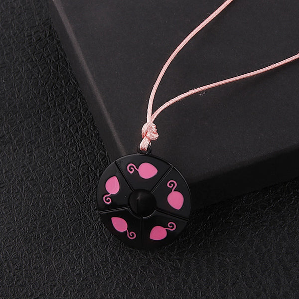 Animation Surroundinging Magical Ladybugbug Necklace Girl Pink Round Rope Pendant Cosplay Ladies Children Christmas Jewelry Gifts