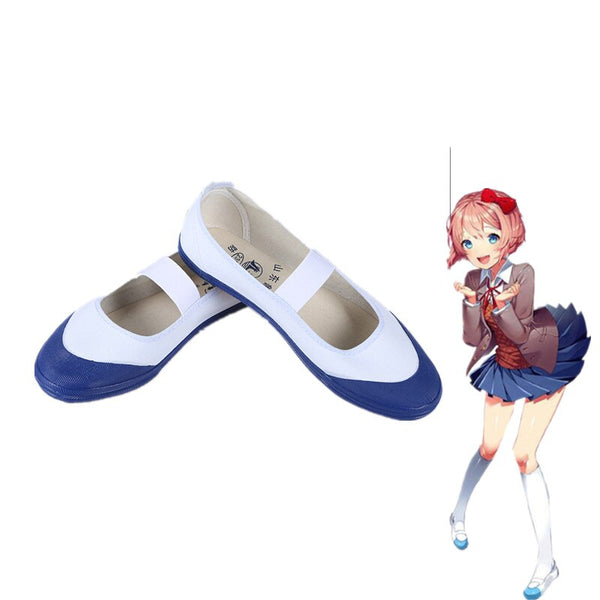 Doki Doki Literature Club Sayori Shoes Toilet-Bound Hanako-kun Shoes Cosplay Nene Yashi Shoes Girls Canvas Student Dancing Shoes