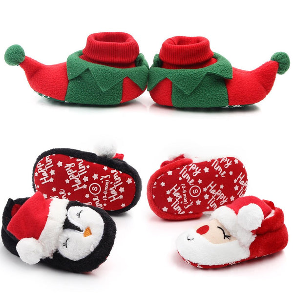 Winter Baby Jungen Mädchen Schuhe Niedliche Kinder Kleinkind Weihnachten Warme Schuhe Erste Wanderer Weihnachten Cosplay Niedliche Cartoon Kinder Tierschuhe