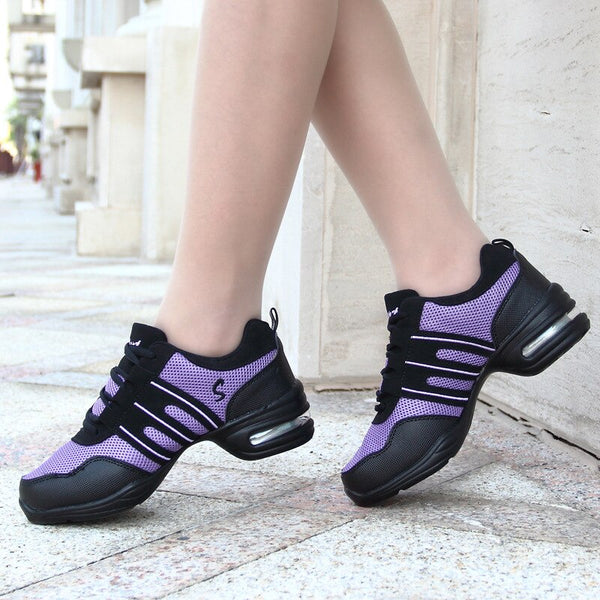 Dancing Sneakers For Women Men Sports Modern Dance Jazz Shoes Soft Outsole Breath Lightweight Fitness Running Shoes Wholesale