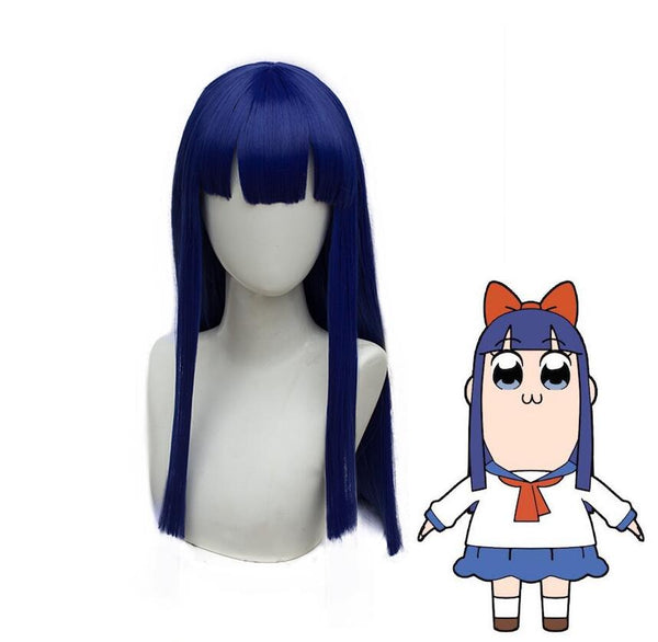 Anime Pipimi & popko POP TEAM EPIC Poputepipikku Popuko Pipimi Cosplay Wig  Heat Resistant Synthetic Hair Wigs + Wig Cap