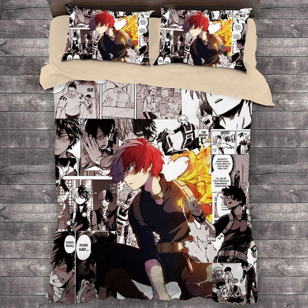 Popular Anime My Hero A Academia 3D Bedding Set Duvet Covers Pillowcases Comforter Bedclothes Bed Linen bedding sets  03