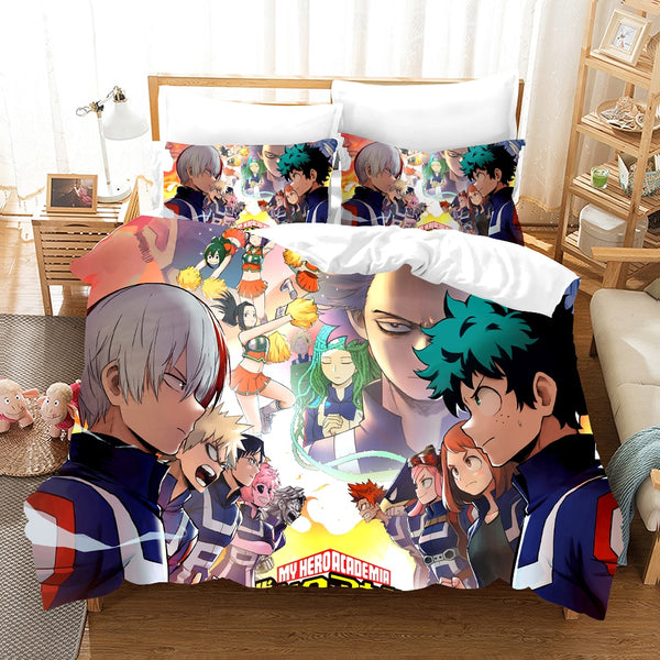 My Hero A Academia Bedding Set Anime Duvet Cover Sets Comforter Bed Linen Twin Queen King Single Size Dropshipping