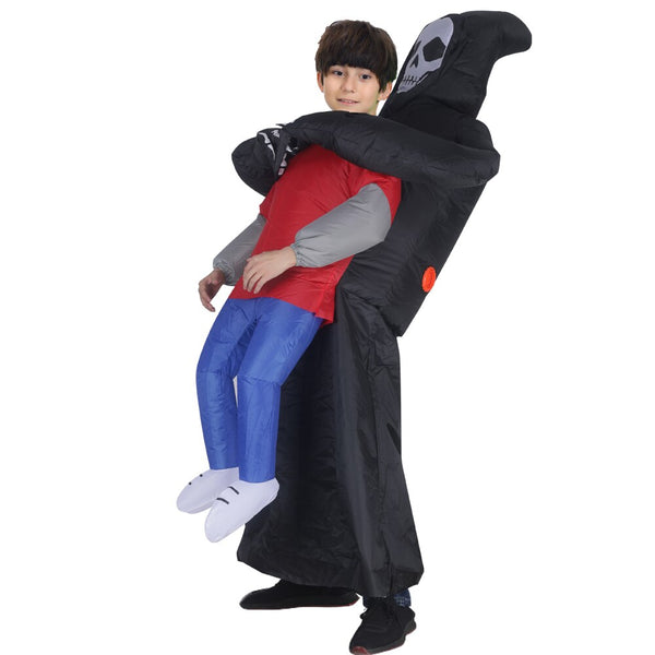 Adult Kids Halloween Cosplay Costume Scary oh Ghost a Evil Inflatable Costume Carnival Funny Purim Party Role Play Dress Up