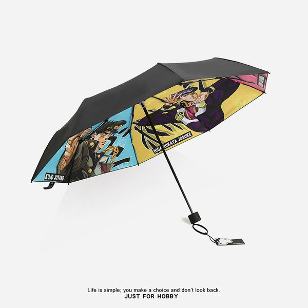 Anime JOJO cos Bizarrere many Adventures Golden Wind Folding Umbrella Sun Rain Anti-UV Dio Giorno Giovanna Travel Gift Cosplay Prop