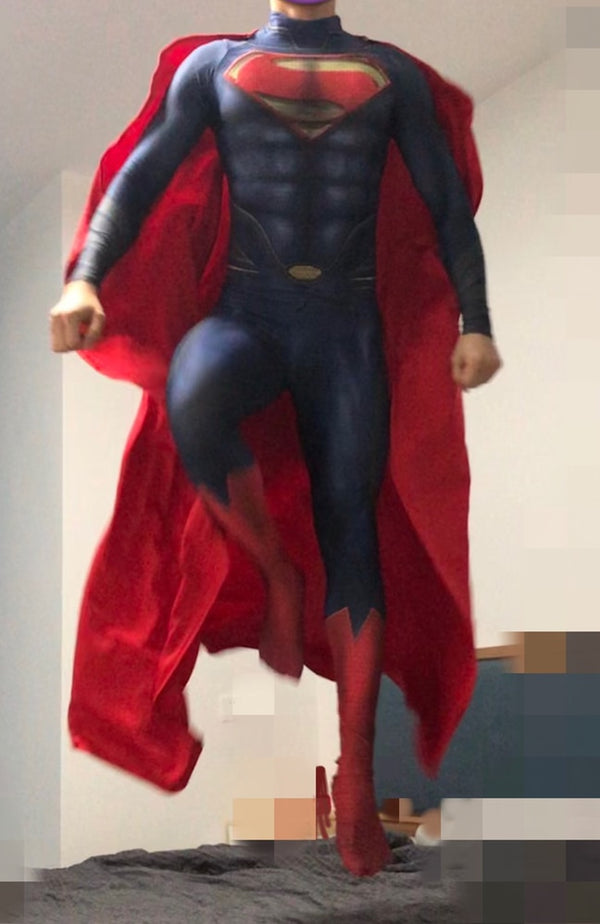The Man of Steel Cosplay Costume Adults Kids Superhero Suit Halloween Bodysuit
