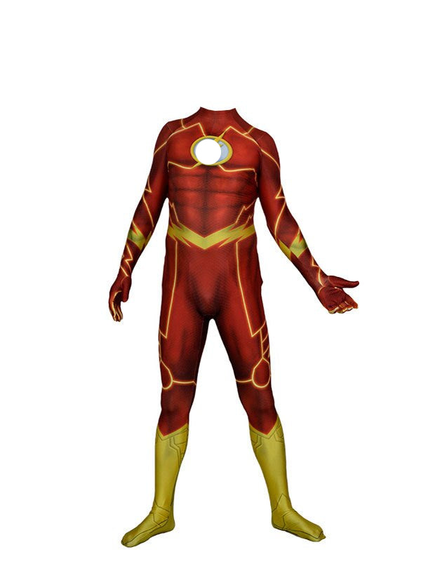 Adults Kids New 52 oh Flashes Cosplay Costume The Flashes Superhero Tight Zentai Suit Halloween Bodysuit