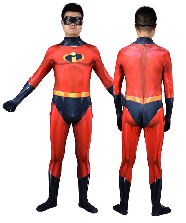 Adults Kids Mr Incrediblele Bobob Parrarr Cosplay Costume 2 Superhero Zentai Suit Halloween Bodysuit