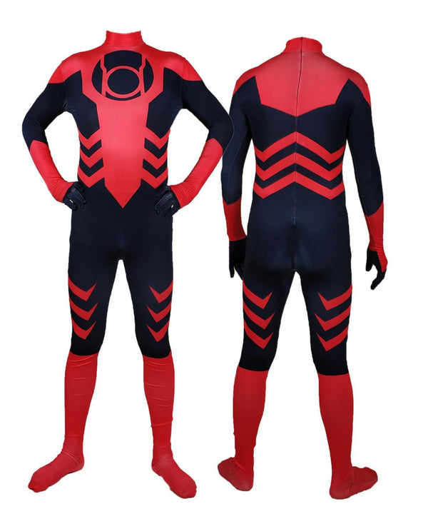 Adults Kids Red Lanternrn Cosplay Costume Man Male Boys Green Lanternrn Corps Superhero Zentai Suit Halloween Bodysuit