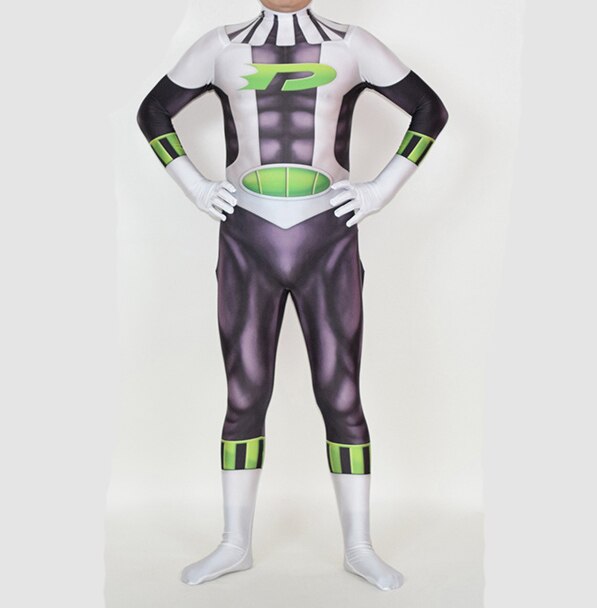 Danny Phantom Cosplay Costume Danny Fenton Zentai Suit Anime Superhero ...