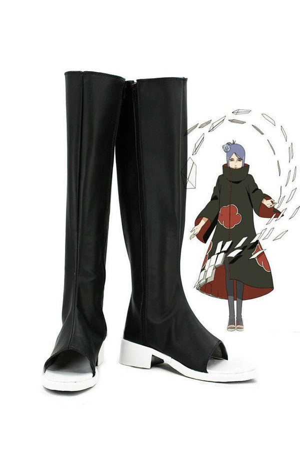 Konan Cosplay Boots Black Shoes for Unisex